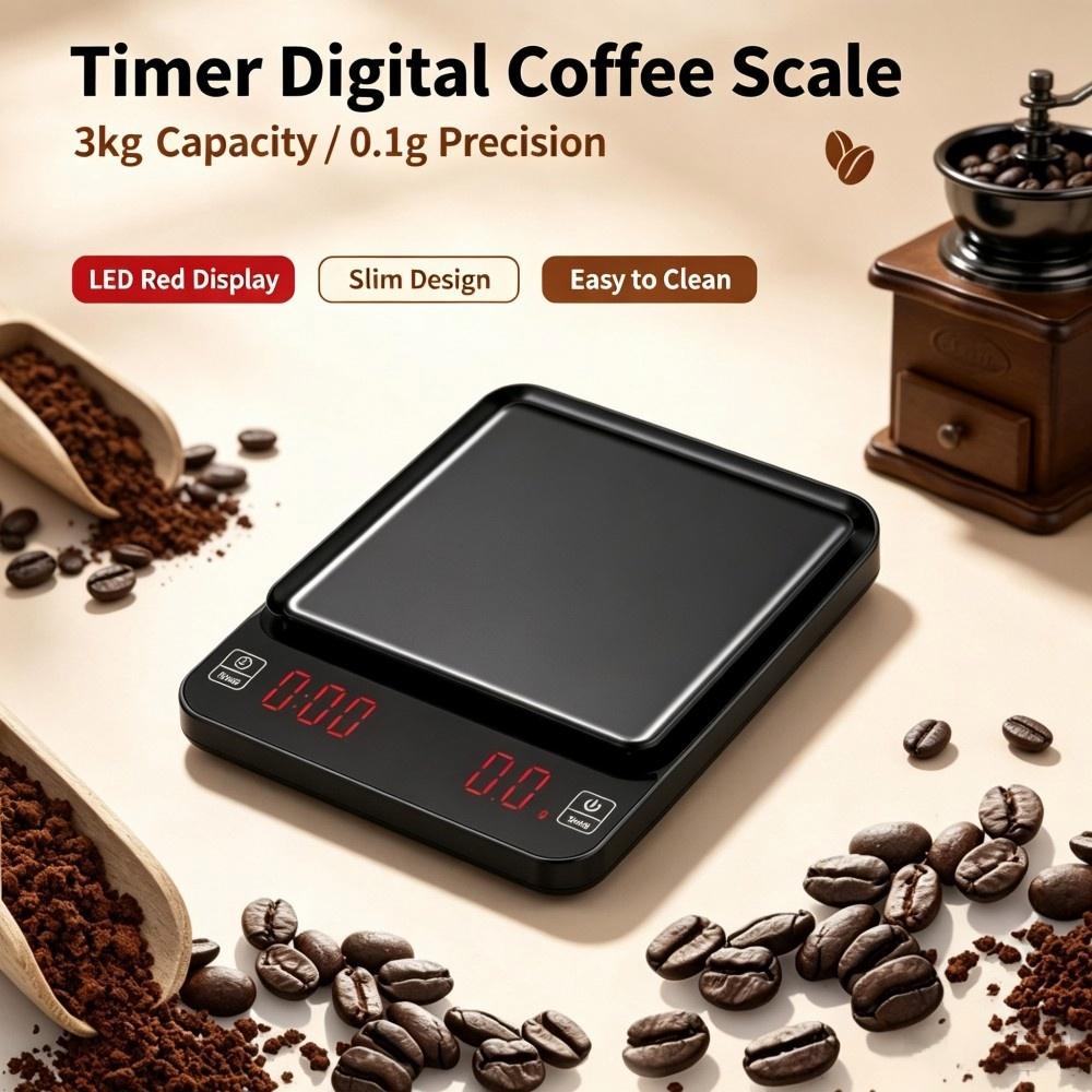 Electronics & Gadgets Beginning With D - Timbangan Kopi Digital Presisi Tinggi 3kg/0.1g,