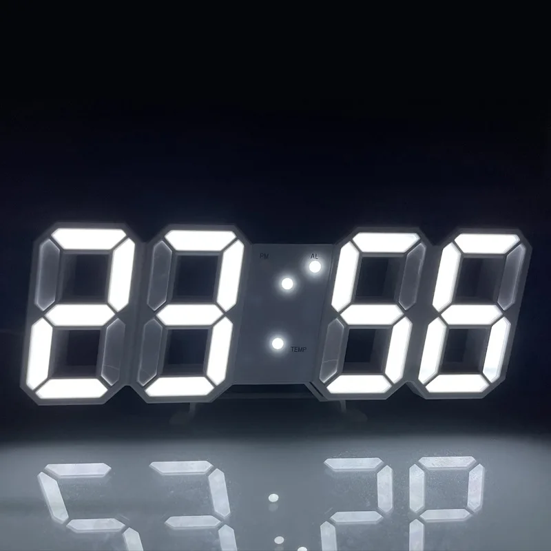 Modern Electronics Gadgets - Jam Dinding Digital LED 3D Bercahaya