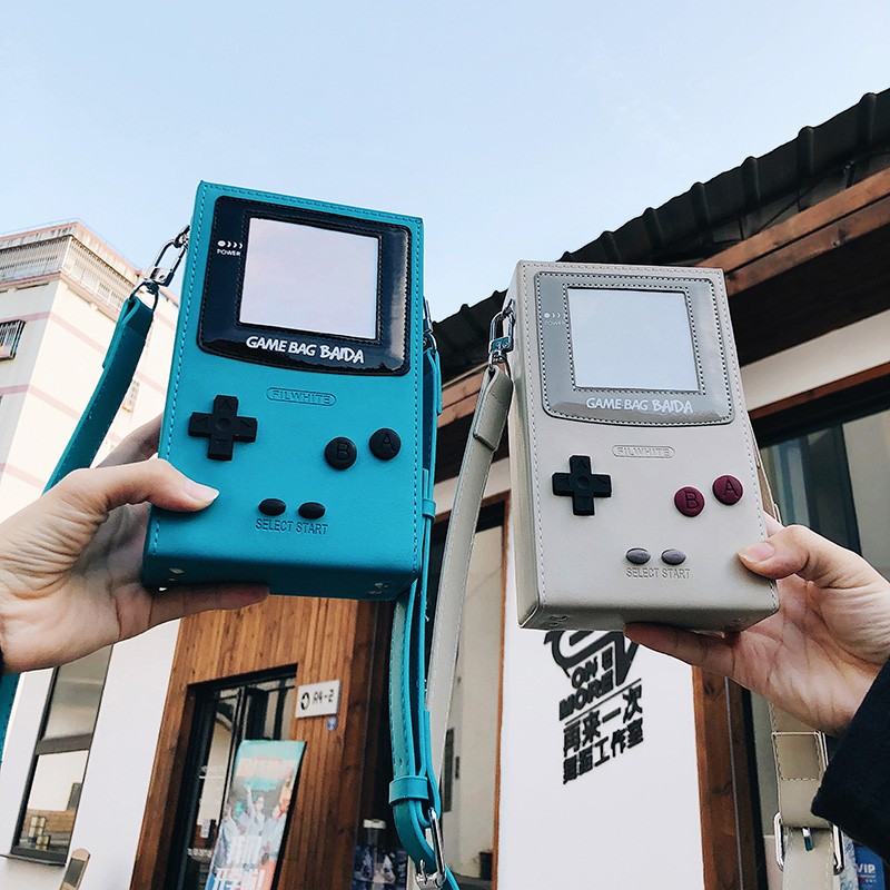 Handheld Game Console - Tas Selempang Desain Konsol Game PU