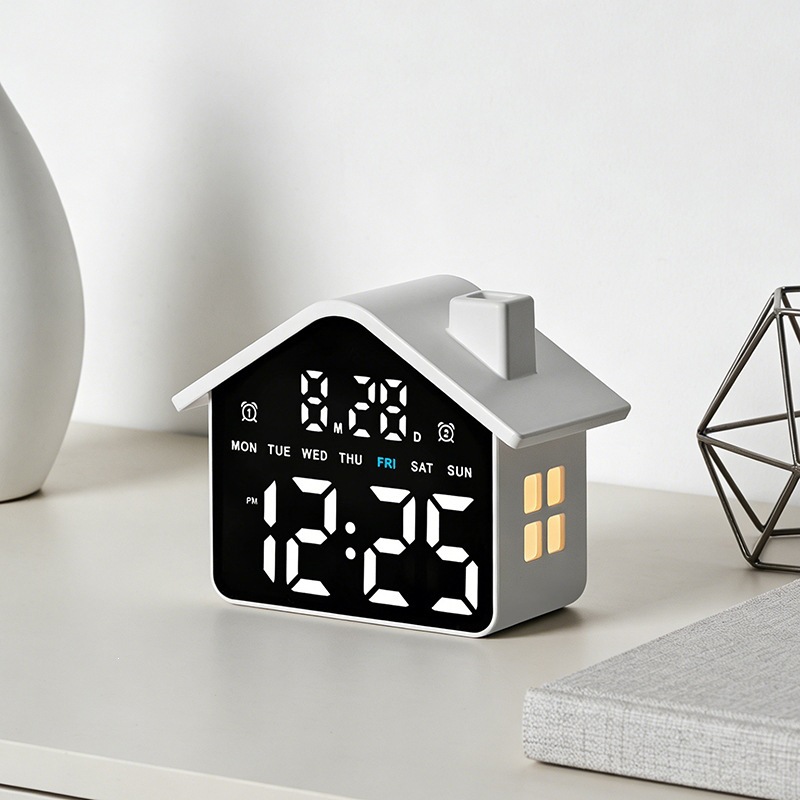 Jam Alarm LED Berbentuk Rumah  - Modern Electronics Gadgets ulasan dan harga