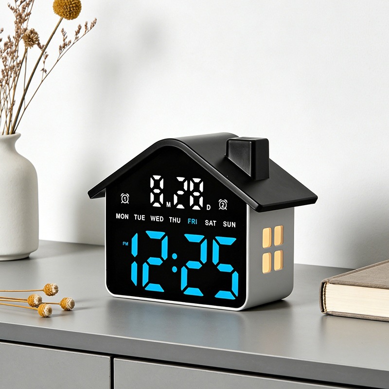 Jam Alarm LED Berbentuk Rumah  - Modern Electronics Gadgets ulasan dan harga