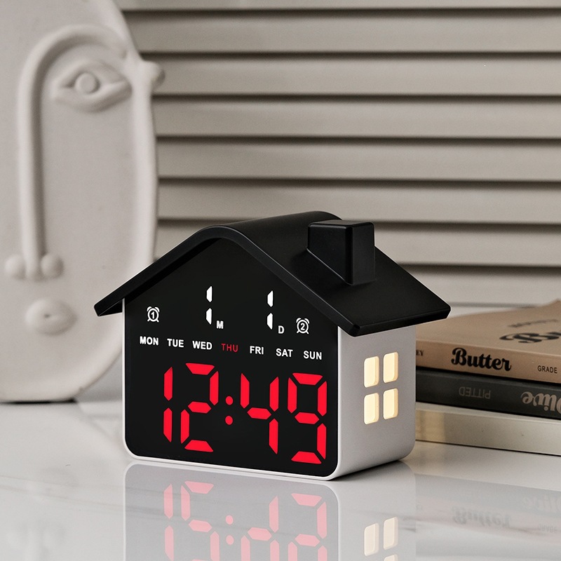 Jam Alarm LED Berbentuk Rumah  - Modern Electronics Gadgets ulasan dan harga