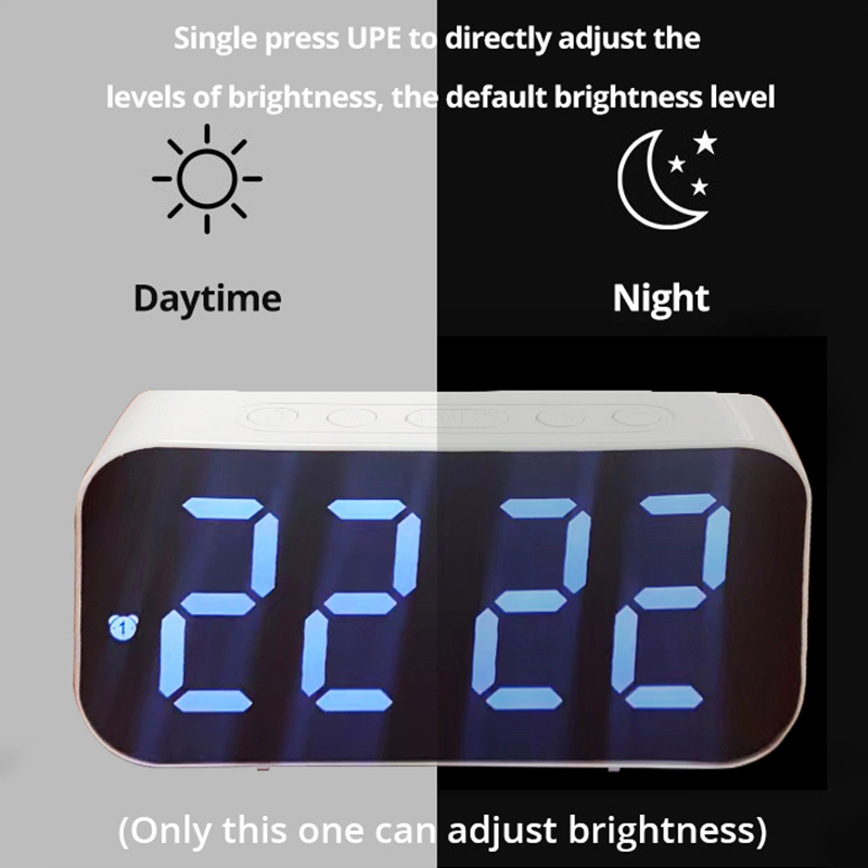 Jam meja cermin LED Digital, j - Modern Electronics Gadgets ulasan dan harga