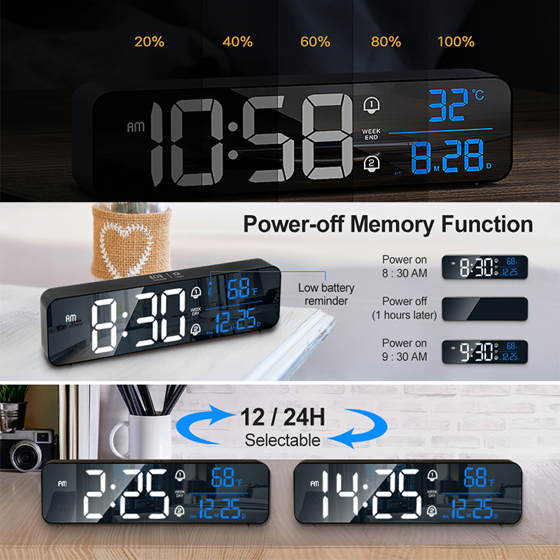 Jam Alarm LED Digital jam dind - Modern Electronics Gadgets ulasan dan harga