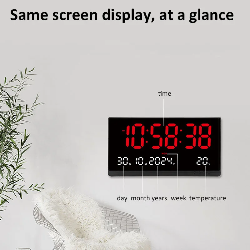 Jam Dinding Digital Besar 21'' - Modern Electronics Gadgets ulasan dan harga
