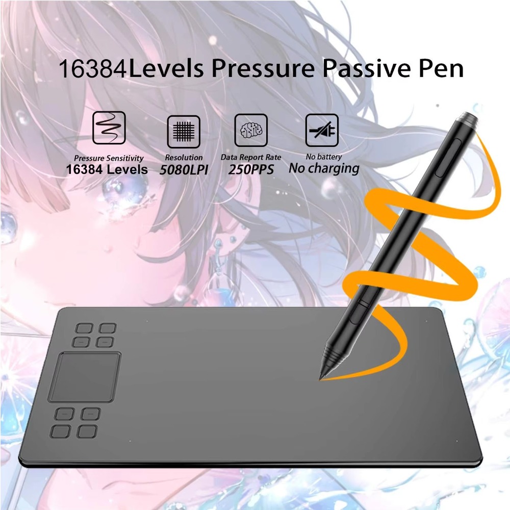 Tablet Gambar 10×6 Inci Pena B - Digital Drawing Tablet ulasan dan harga