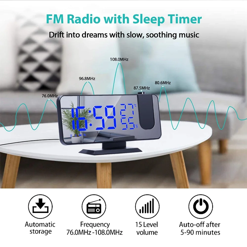 Jam Alarm Proyeksi Digital LED - Modern Electronics Gadgets ulasan dan harga